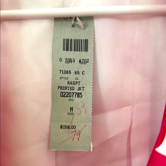 CACHE Pink and White Geometric Puffer Coat - Picture 9 of 9